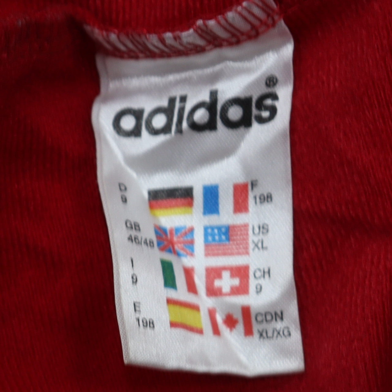Adidas Men's Red Full Zip Sports Sweatshirt XL