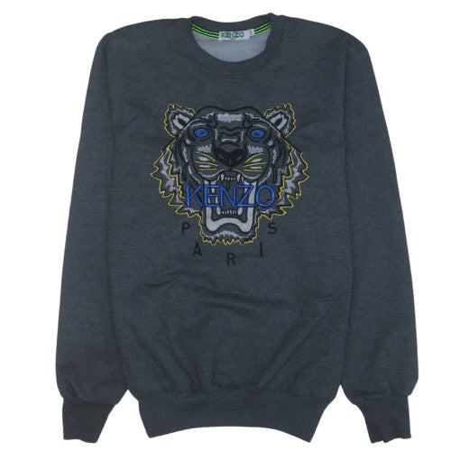Kenzo Men’s Grey Embroidered Tiger Sweatshirt XXL Pullover