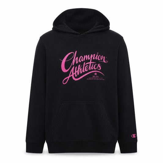 Champion Mens Black XL Pullover Hoodie Graphic Logo Sweatshirt