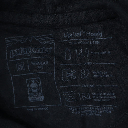 Patagonia Men’s Black Pullover Hoodie Regular Fit M Outdoor Fleece