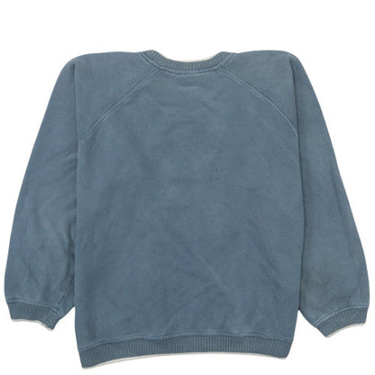 Back view of Puma Men’s Blue Pullover Sweatshirt Small Crew Neck Sports Fleece