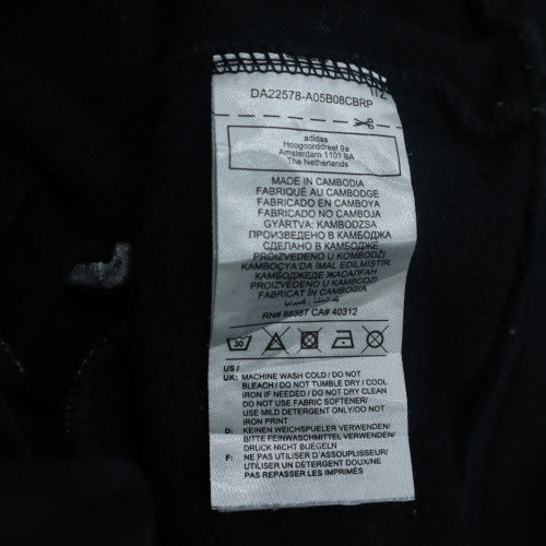 adidas Mens Black Medium Pullover Hoodie with Logo Detail
