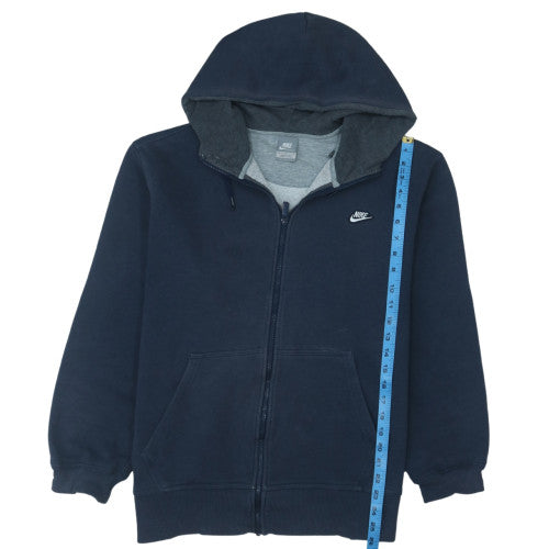 Nike Mens Blue Full Zip Hoodie XL Fleece Lined Sweatshirt