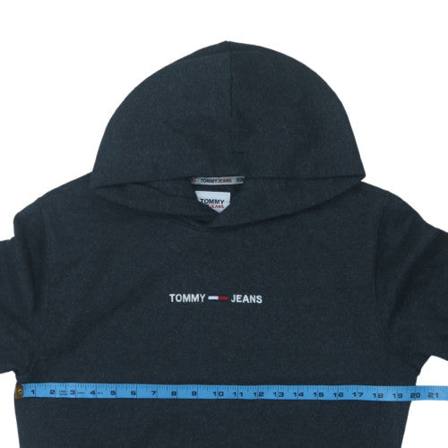 Tommy Jeans Men’s Black Small Pullover Hoodie with Logo