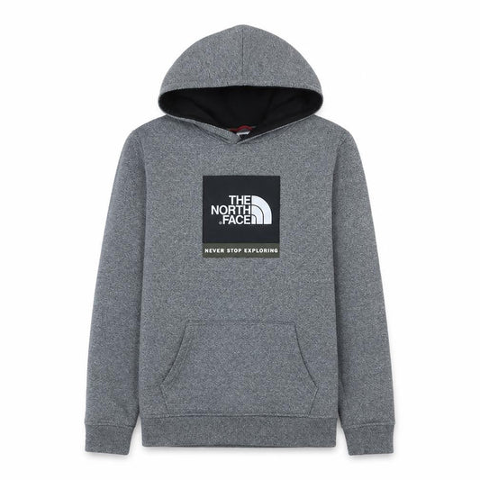 The North Face Boys Grey XL Pullover Hoodie with Logo Graphic