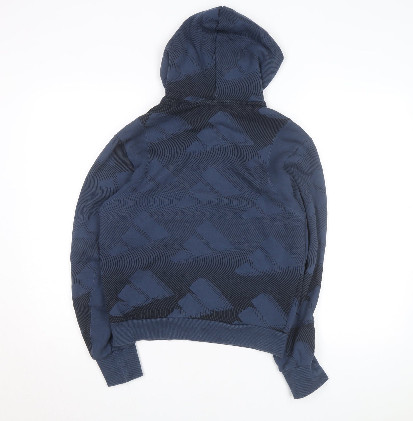 Adidas Men's Blue Pullover Hoodie Size S Regular Fit Sportswear