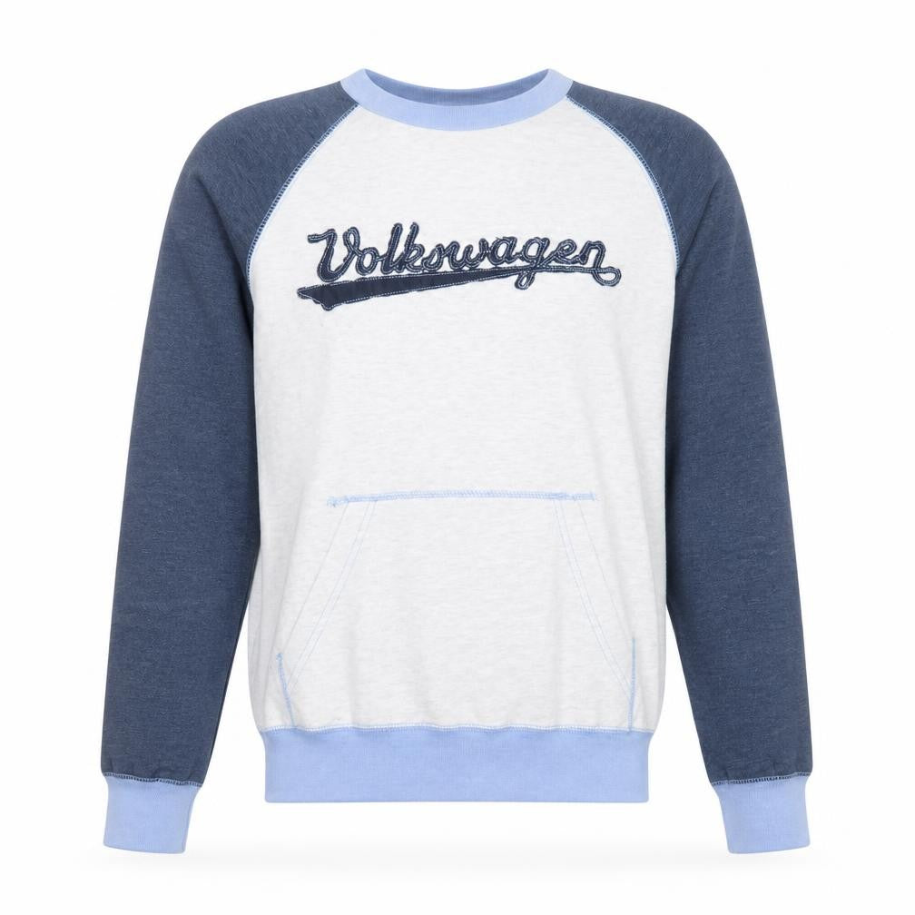 MV Sport Men's Blue Volkswagen Embroidered Pullover Sweatshirt L