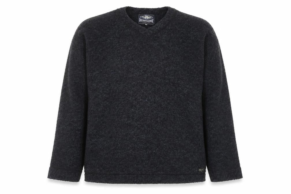 Headworx Men’s Black XL V-Neck Chunky Knit Wool Pullover Jumper