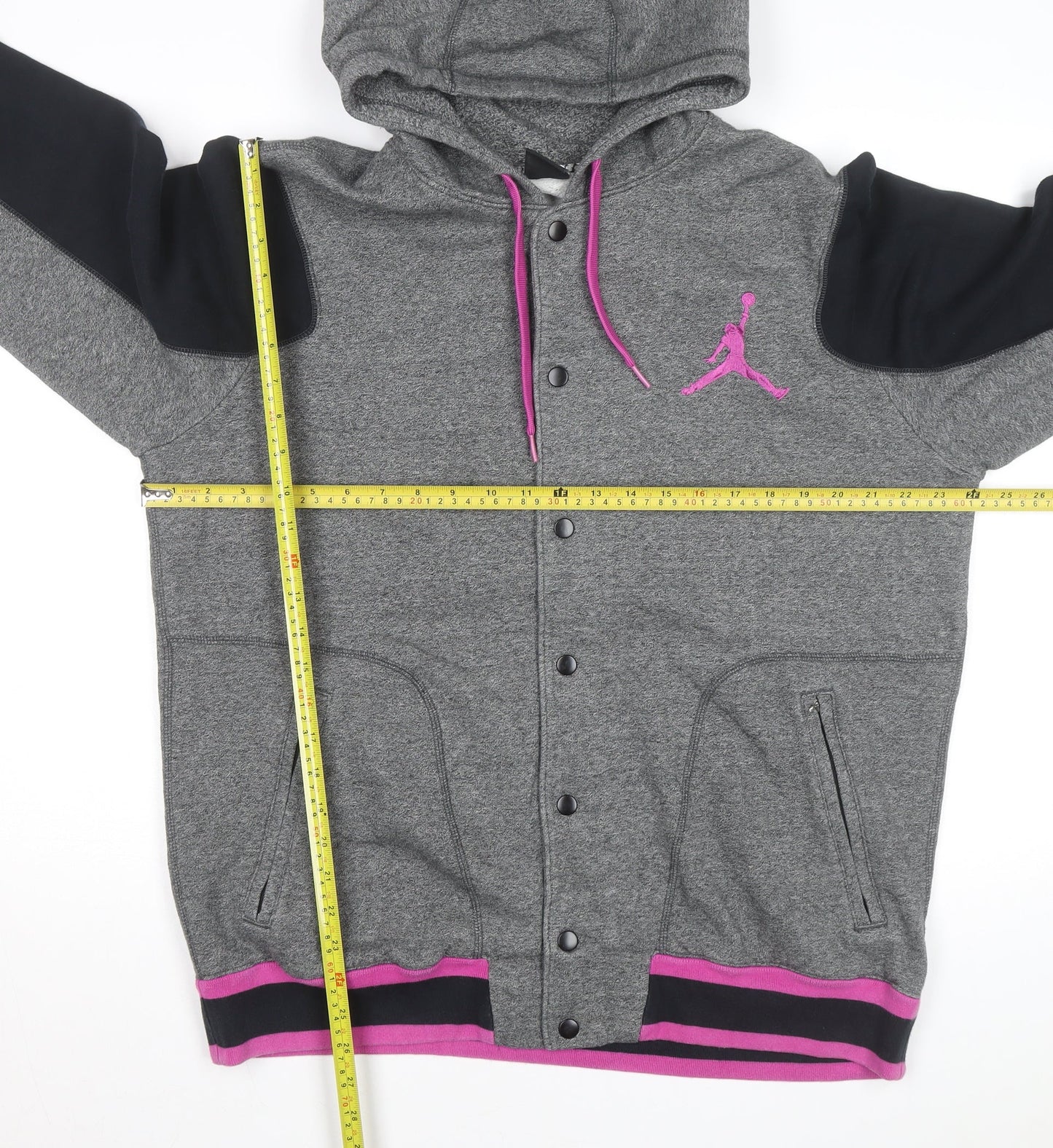 Nike Jordan Men's Grey XL Hoodie Varsity Style Embroidered Logo