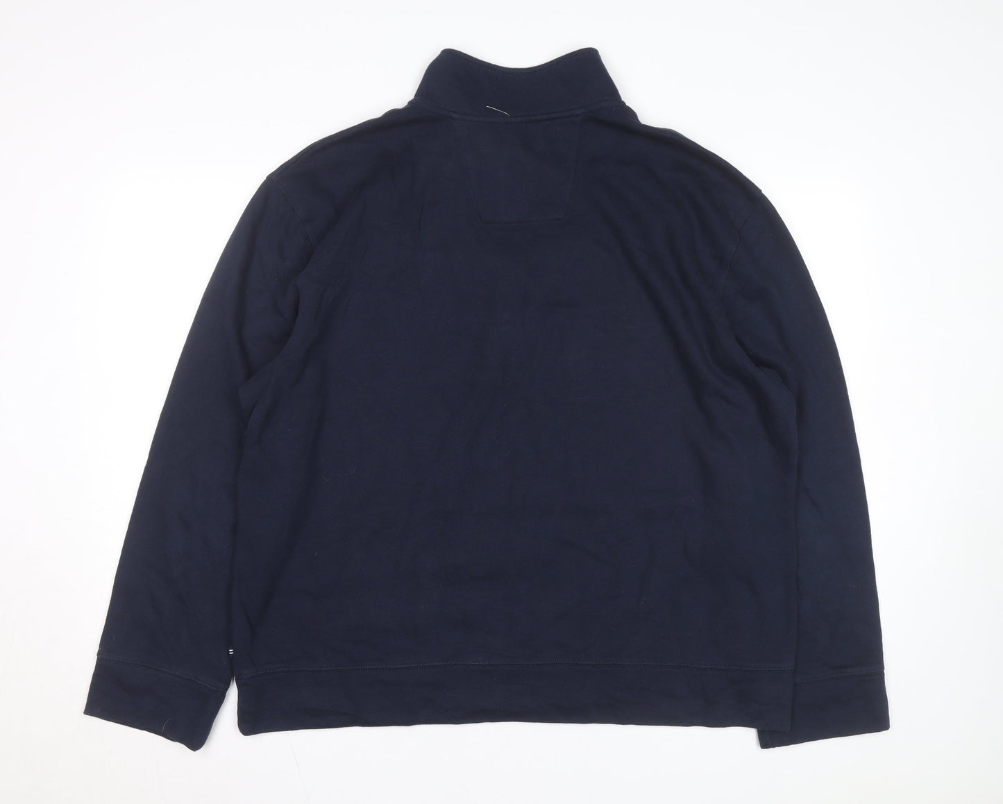 Nautica Men's Blue XL 1/4 Zip Mock Neck Fleece Sweatshirt