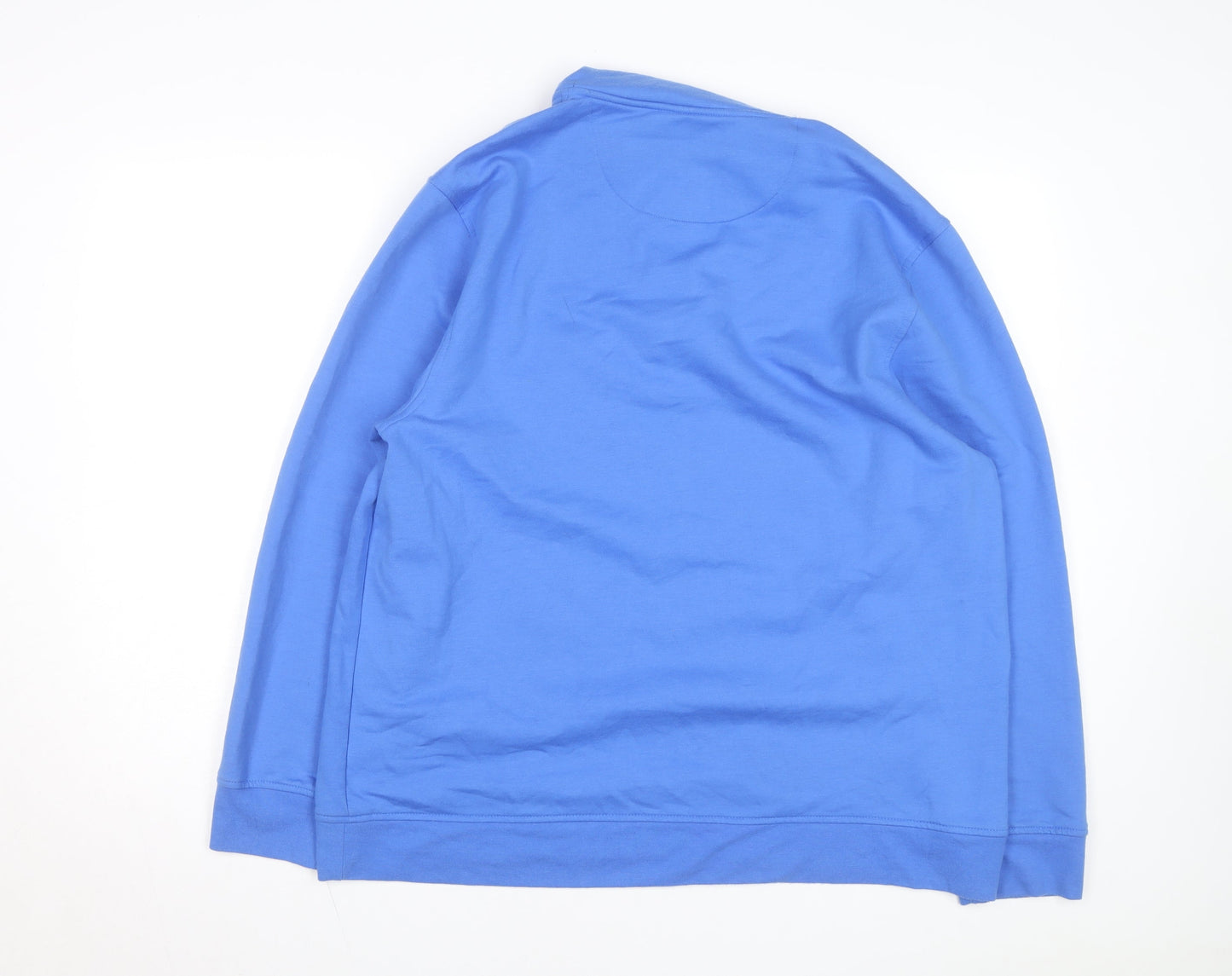 Club Room Men's Blue XL 1/4 Zip Fleece Pullover Sweatshirt