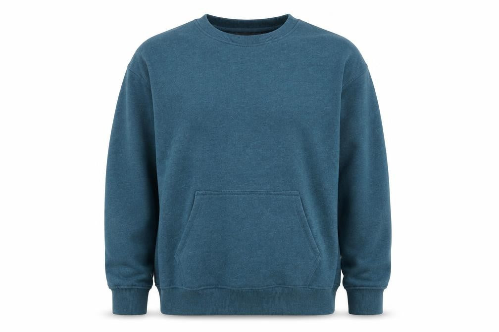Danskin Unisex Blue Pullover Sweatshirt L Fleece Crew Neck