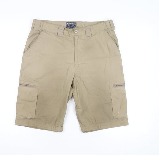 Mountain Warehouse Men’s Beige Cargo Shorts Size 32 Quick Dry Outdoor
