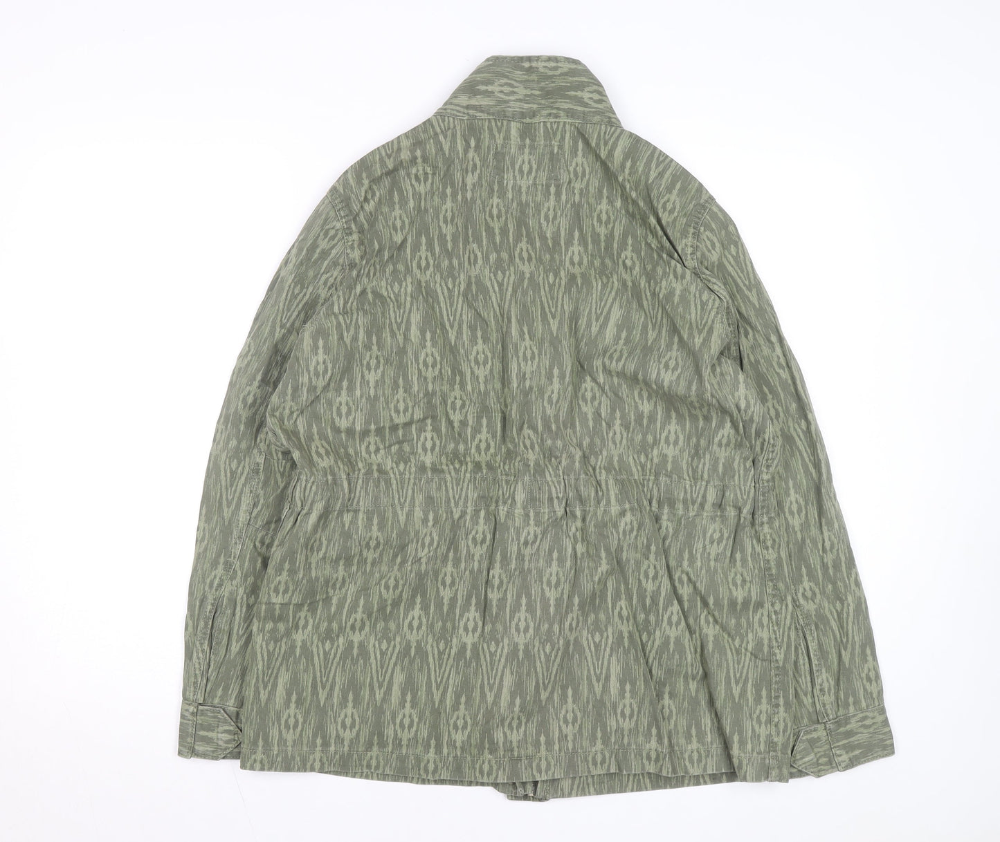 Marks and Spencer Women’s Green Military Jacket Size 12 Cotton Blend