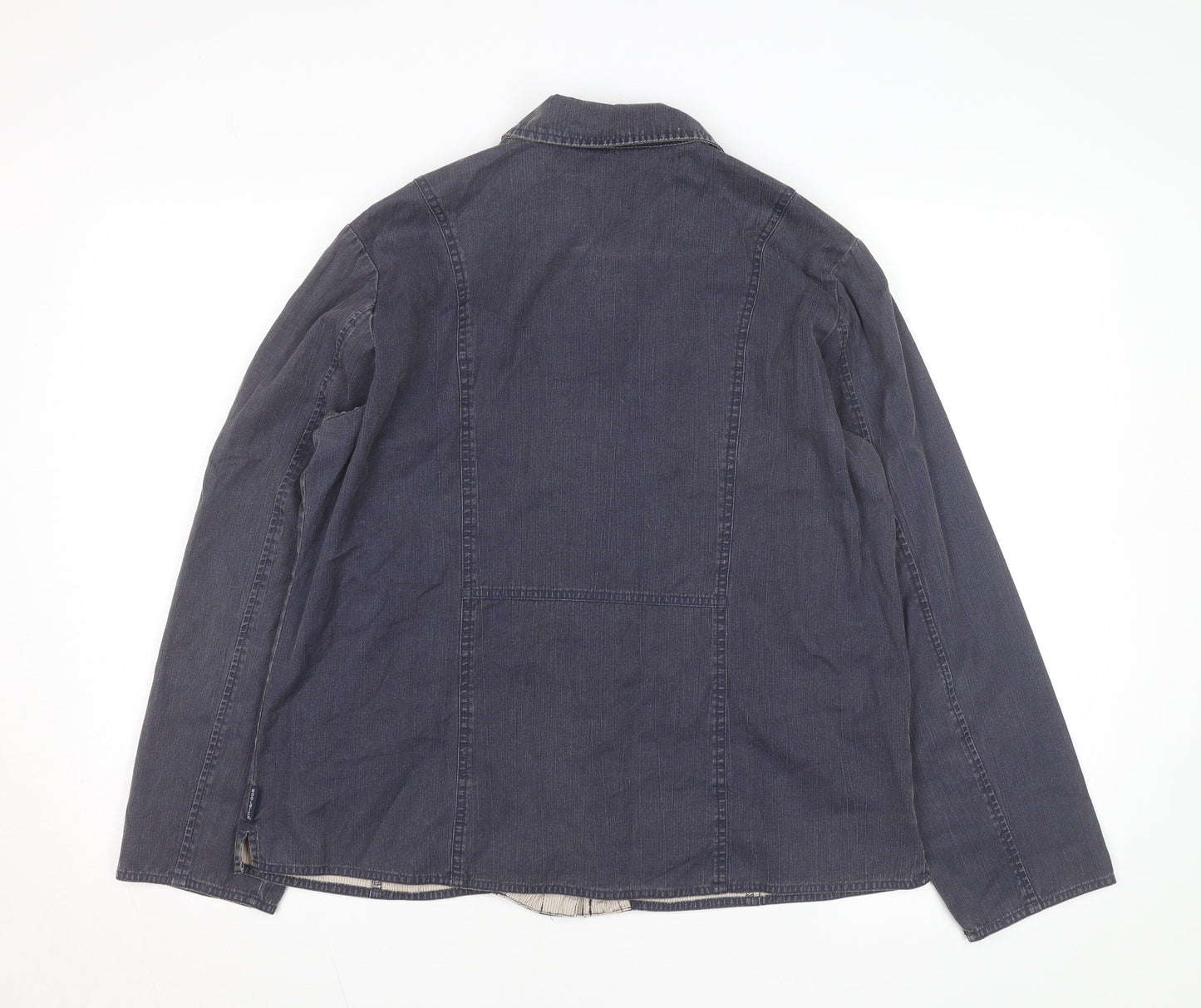 Woolrich Womens Blue Cotton Denim Button Jacket L Casual