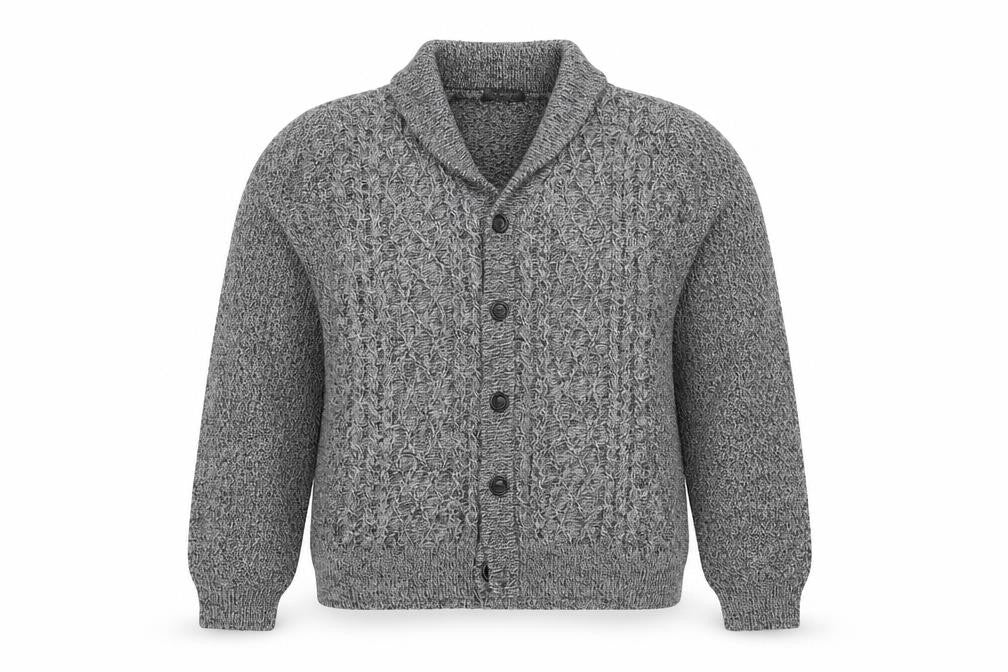 Primark Womens Grey Cable-Knit Button Cardigan XL