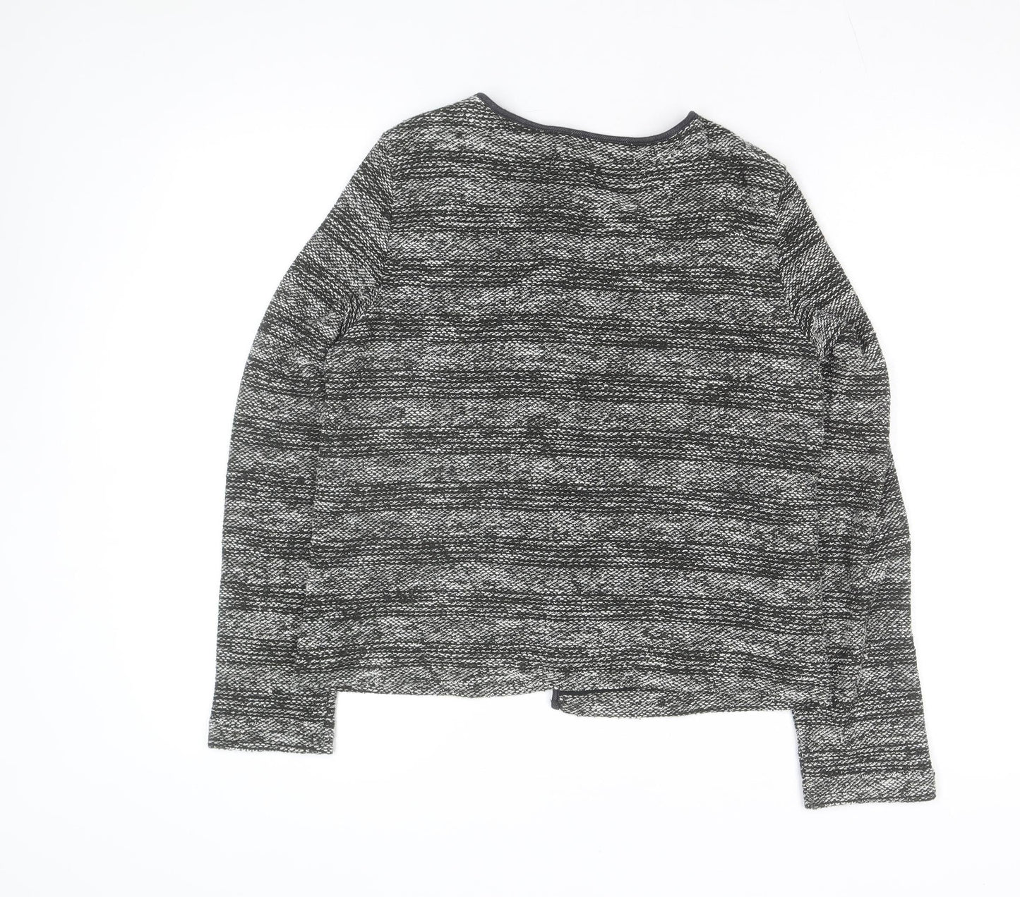 Esprit Womens Grey Knit Open Cardigan L Long Sleeve Casual