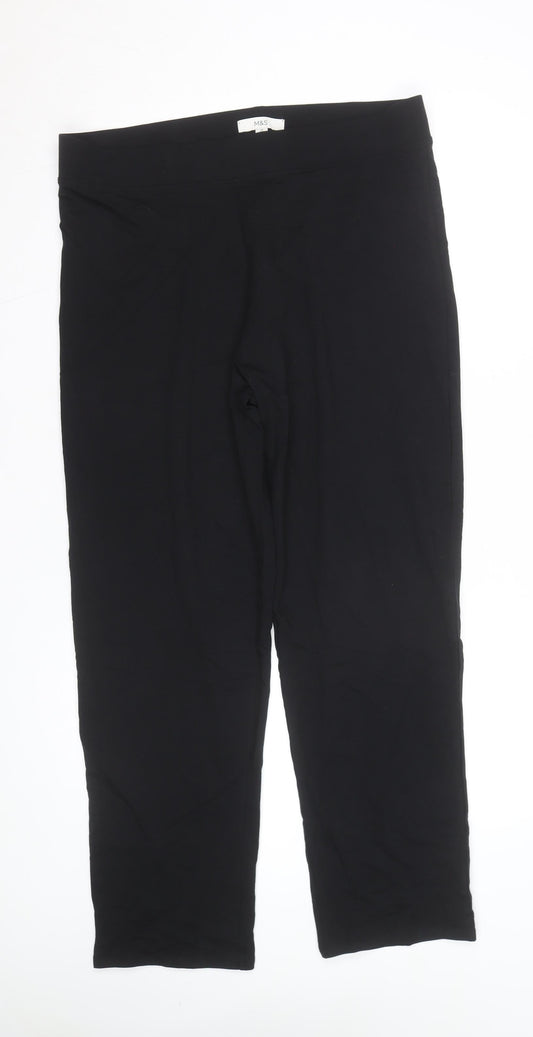 Marks and Spencer Women Black Size 18 Jersey Stretch Leggings