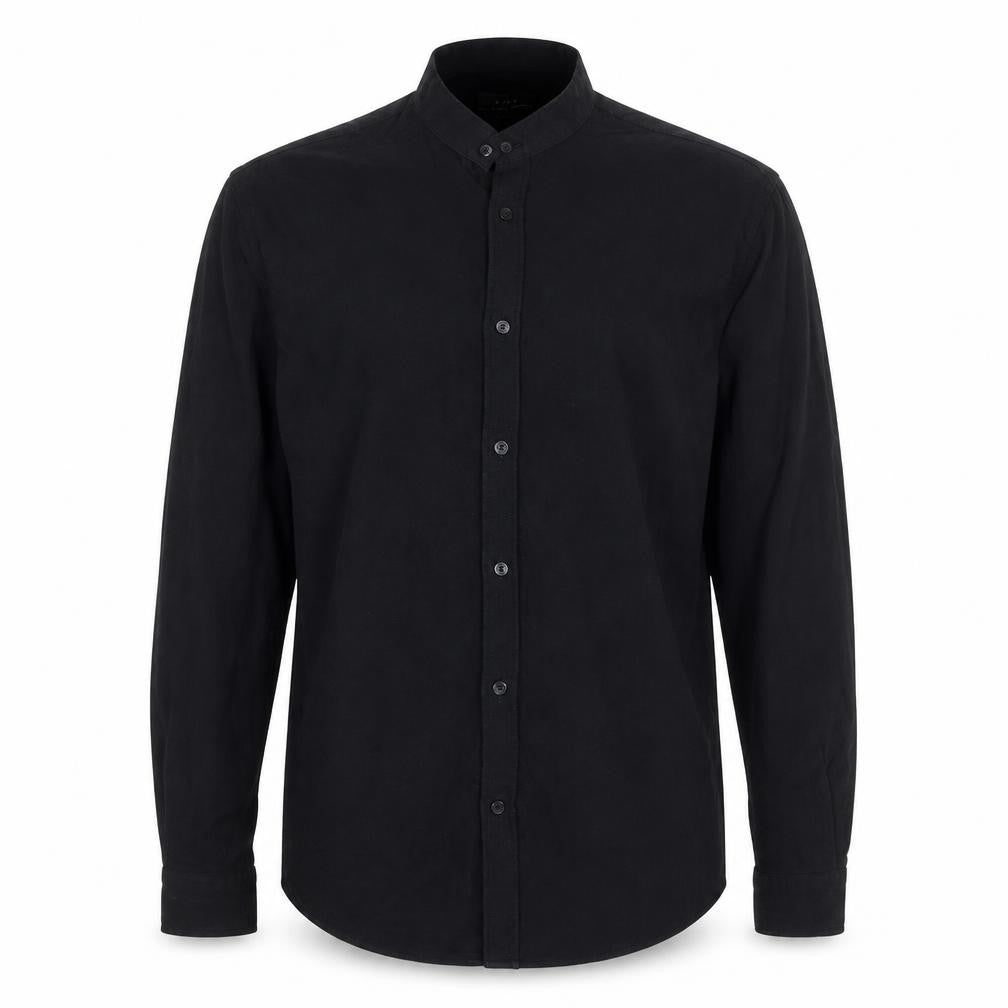 Zara Men Black Slim Fit Button-Up Long Sleeve Shirt L