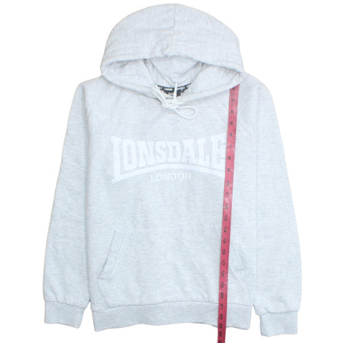 Lonsdale Women Grey Hoodie Size 16 Pullover Cotton Blend