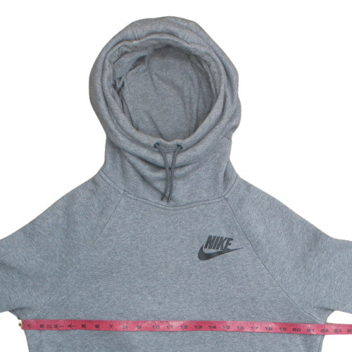 Nike Women Grey Long Sleeve Pullover Hoodie Size L