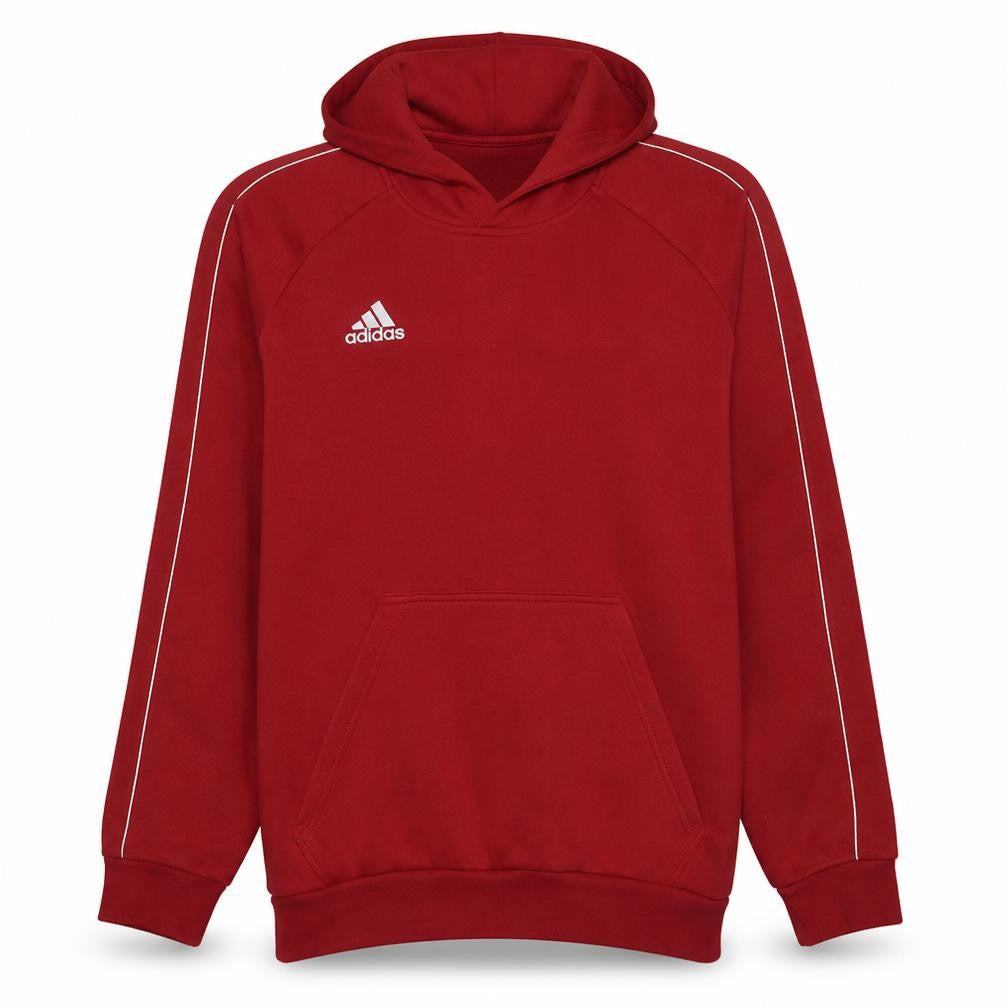 Adidas Mens Red Pullover Hoodie L Sports Fleece Sweatshirt