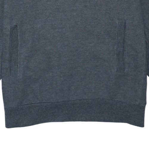FILA Mens Grey Pullover Hoodie M Regular Fit Fleece Sweatshirt