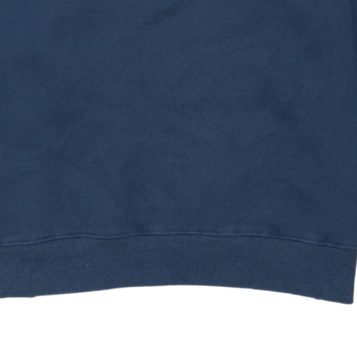 Elite Eleven Men’s Blue 1/4 Zip Collared Fleece Sweatshirt Size S