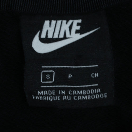 Nike Men’s Black Pullover Hoodie Small Logo Fleece Sweatshirt