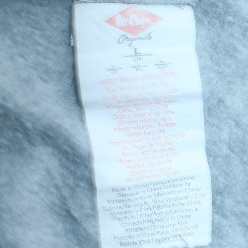 Lee Cooper Men's Grey Pullover Hoodie L Casual Classic Style