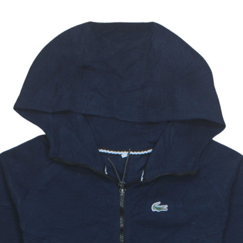 Lacoste Men's Blue Full Zip Hoodie 3XL Cotton Blend Lightweight