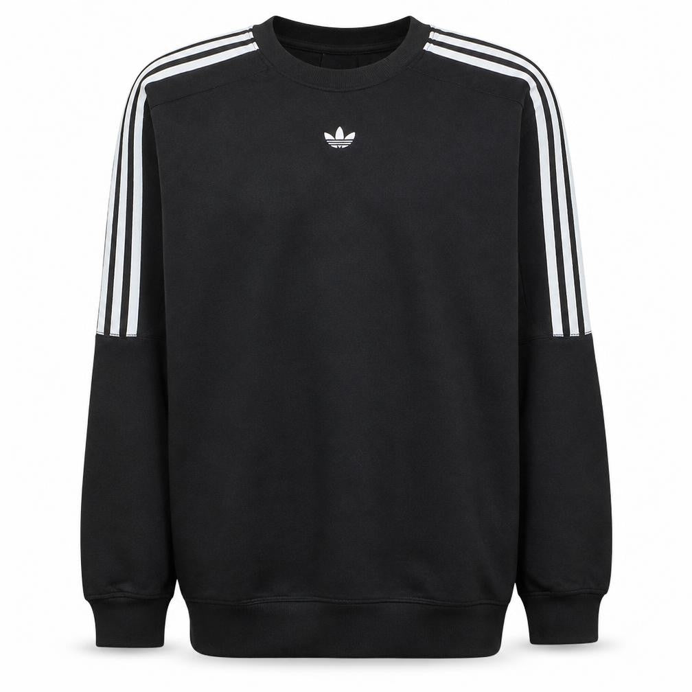 Adidas Men's Black XL Pullover Sweatshirt with Logo Trim