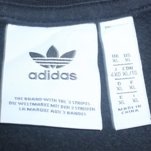 Adidas Men's Black XL Pullover Sweatshirt with Logo Trim