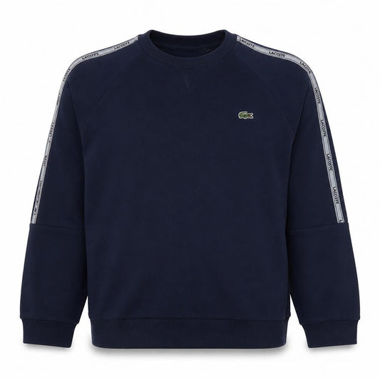 Lacoste Men’s Blue Relaxed Fit Crew Neck Logo Sweatshirt 2XL