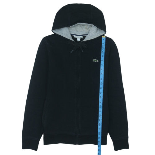 Lacoste Men’s Black Full Zip Hoodie M Hooded Fleece Sweatshirt
