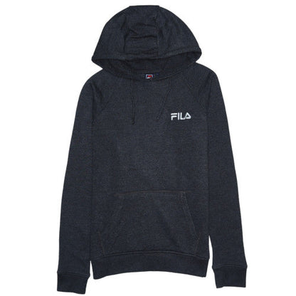 Additional front view of Fila Men’s Black Pullover Hoodie M Regular Fit Logo Sweatshirt