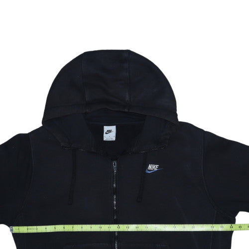 Nike Men's Black Full Zip Hoodie Medium Fleece Cotton Blend