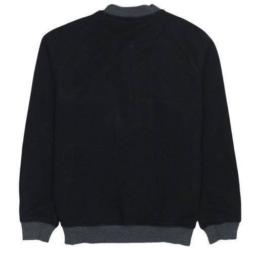 Adidas Mens Black Button Cardigan Sweatshirt M Regular Fit
