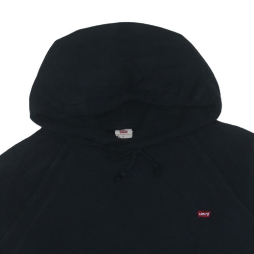 Levi's Men's Black Pullover Hoodie Size L Logo Fleece Sweatshirt