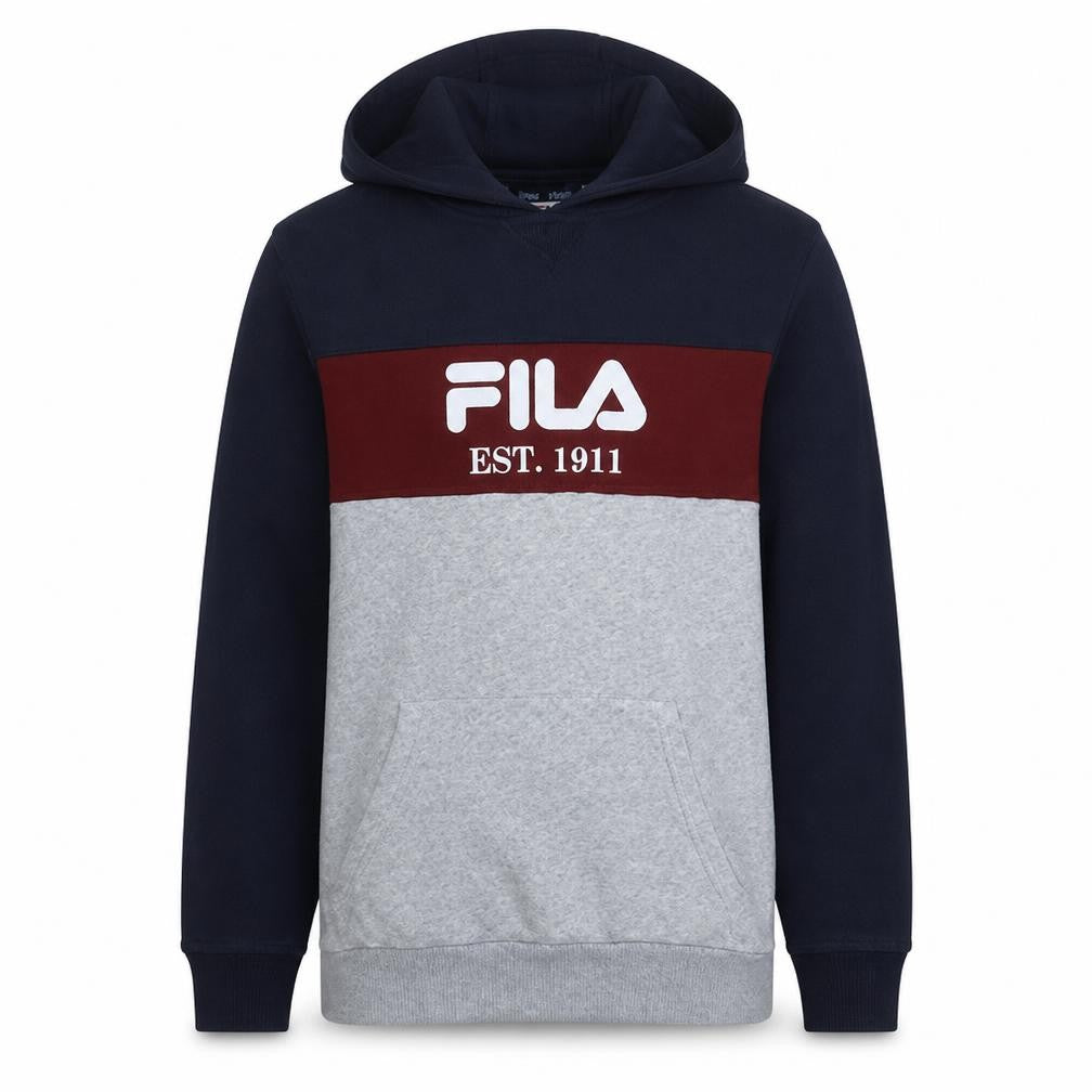 Fila Men's Multicoloured Pullover Hoodie XS Logo Graphic Sweatshirt