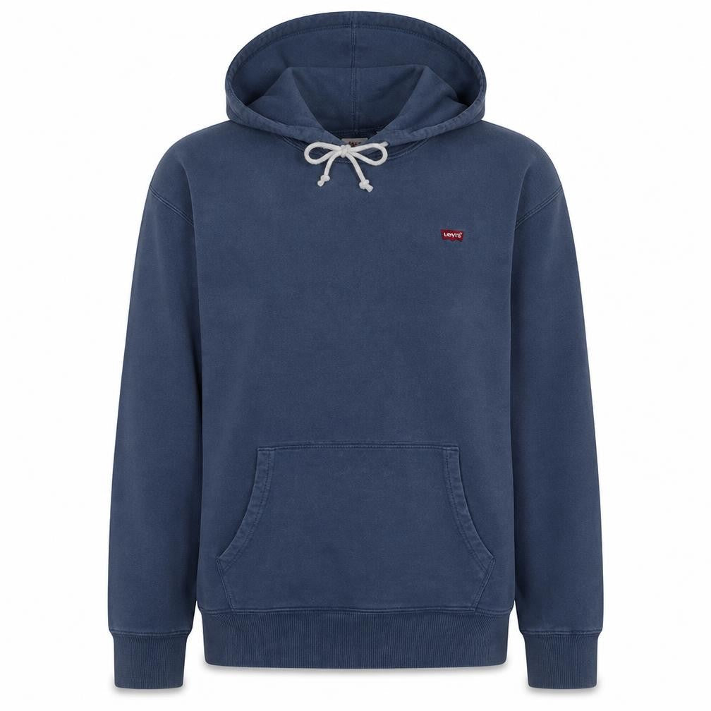 Levi's Men's Blue Pullover Hoodie M Regular Fit Cotton Fleece