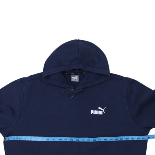 Puma Men's Navy Blue Pullover Hoodie Size M Logo Design