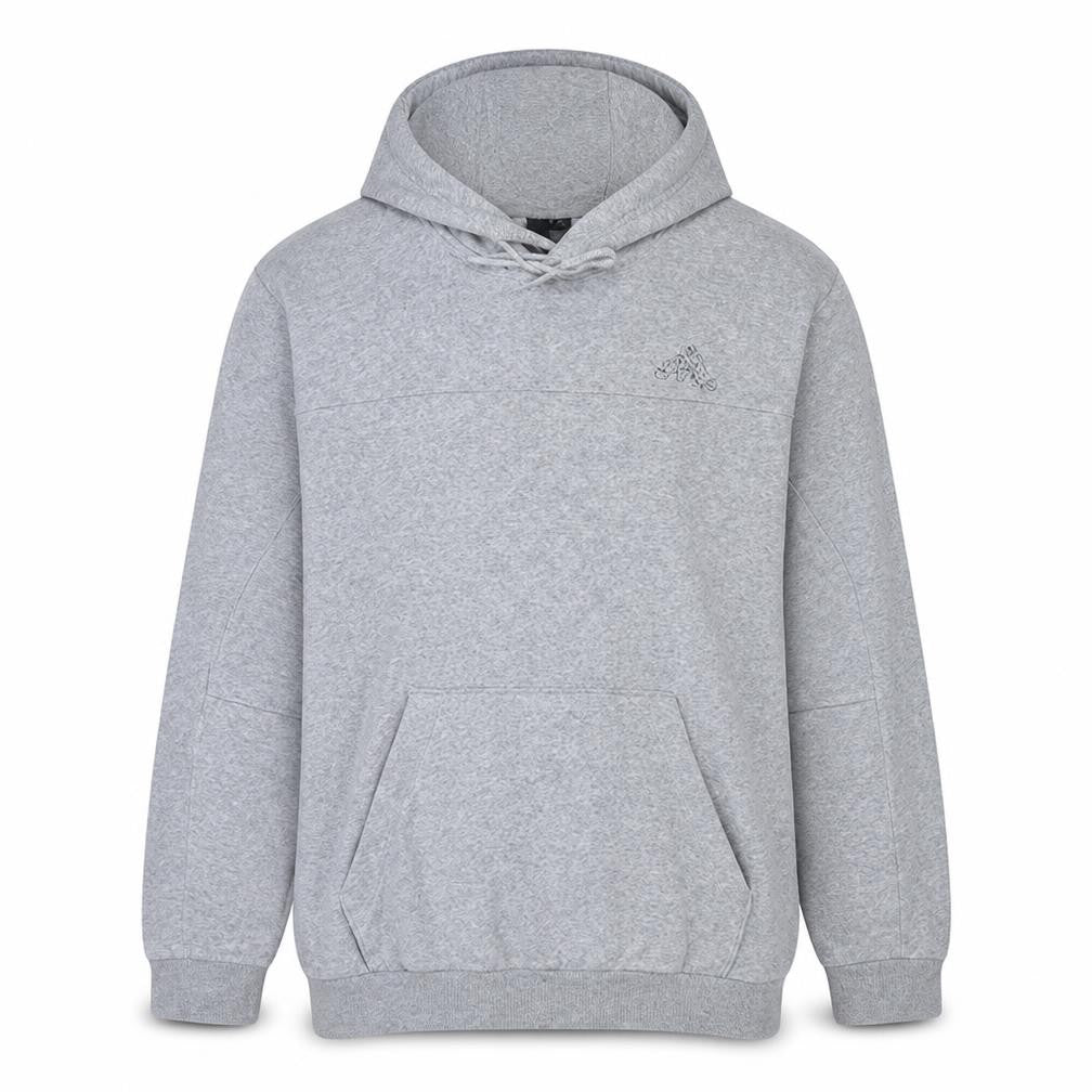 Adidas Men's Grey Pullover Hoodie Size L Regular Fit Fleece