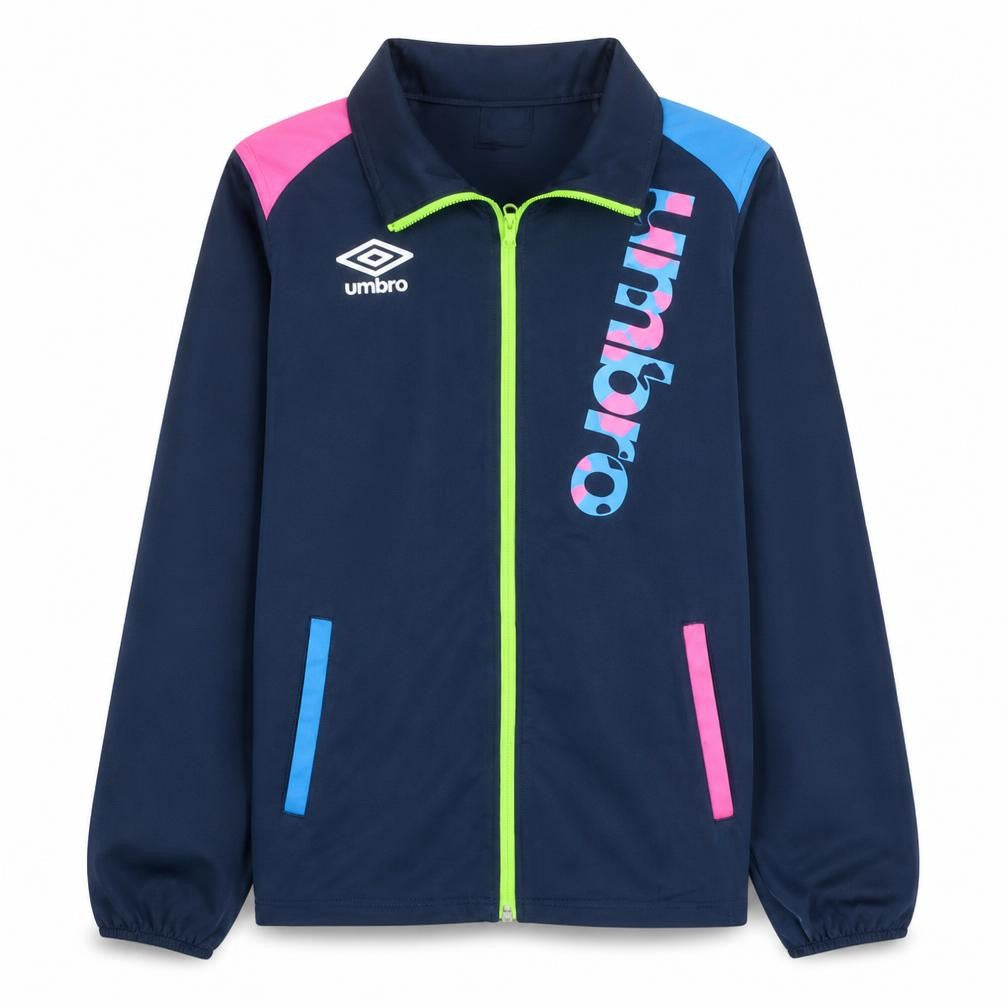 Umbro Boys Navy Track Jacket S Blue Pink Trim Full Zip Activewear