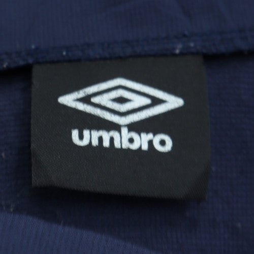 Umbro Boys Navy Track Jacket S Blue Pink Trim Full Zip Activewear