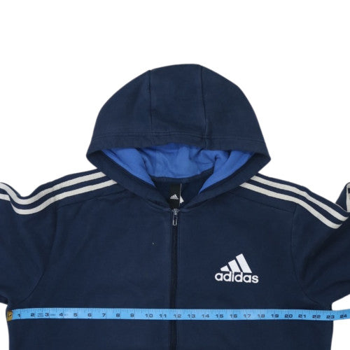 Adidas Men's Blue Full Zip Hoodie Size M Sports Fleece