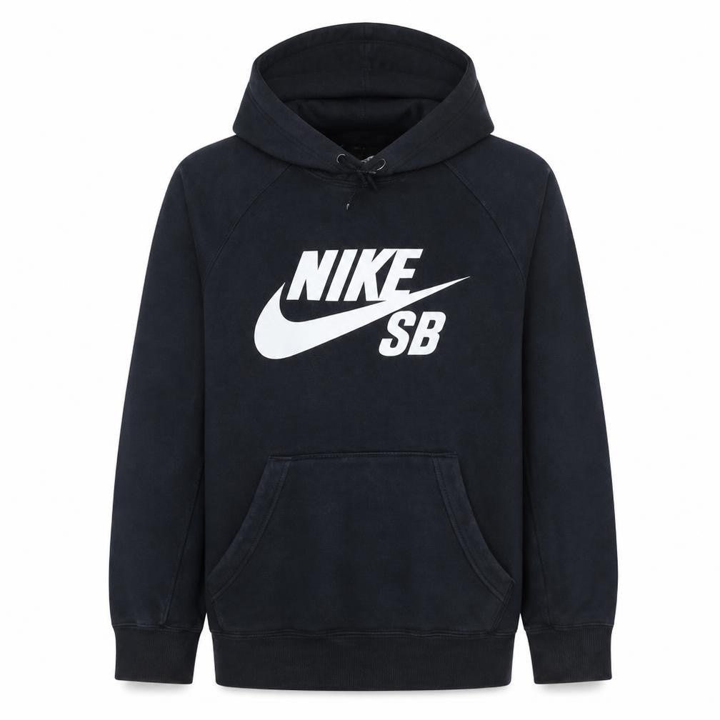 Nike SB Men's Black Pullover Hoodie M Fleece Logo Skate Sweatshirt