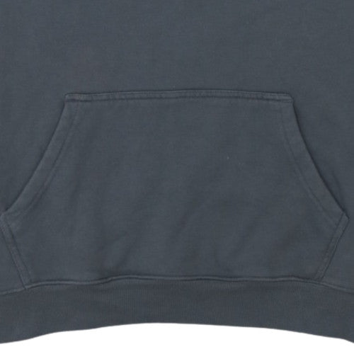 Quiksilver Mens Grey Pullover Hoodie L Fleece Surf Logo