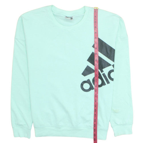Adidas Womens Mint Green Long Sleeve Crew Neck Sweatshirt Size M
