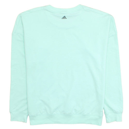 Adidas Womens Mint Green Long Sleeve Crew Neck Sweatshirt Size M